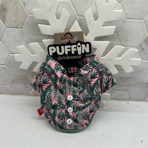 NEW WITH TAG Puffin “Aloha” Drink Cooler – Keeps 12 oz Cans & Bottles Cold 🍹🌴